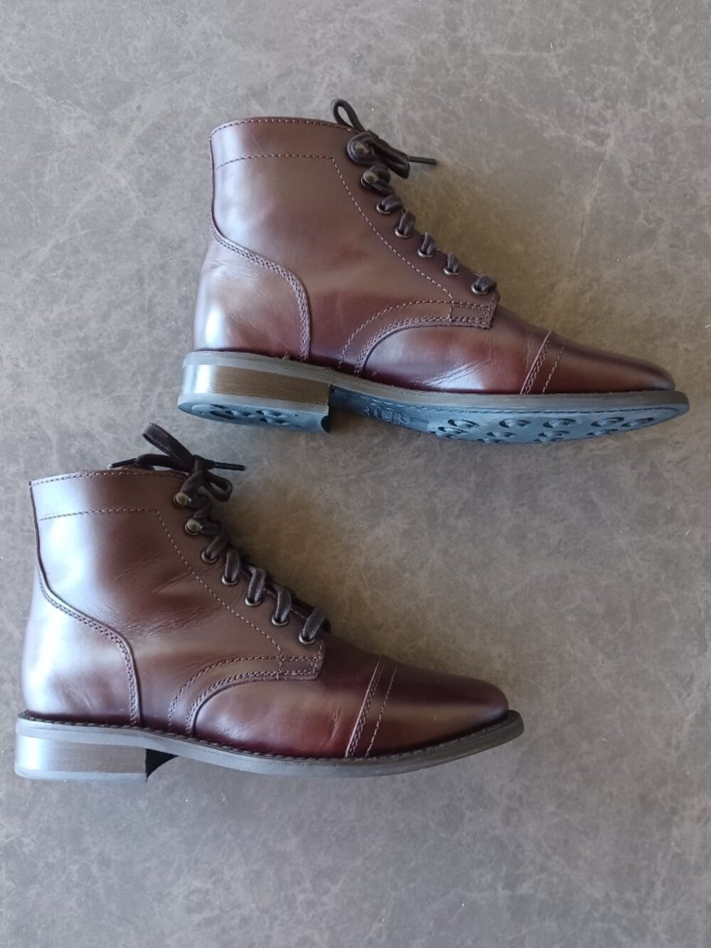 NEW! Thursday Boot Company Women's Brown Leather Captain Lace-up Boots US 8
